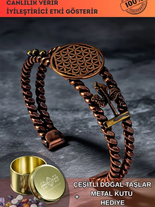 Kadın Bakır Bileklik - Lotus Yaşam Çiçeği Kadın Bileklik Bilezik Kadın Bakır Bileklik - Lotus Yaşam Çiçeği Kadın Bileklik Bilezik