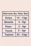 Hürrem Su Yolu Gümüş Bayan Set - Kolye, Bileklik, Küpe, Yüzük