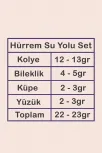 Hürrem Su Yolu Gümüş Bayan Set - Kolye, Bileklik, Küpe, Yüzük