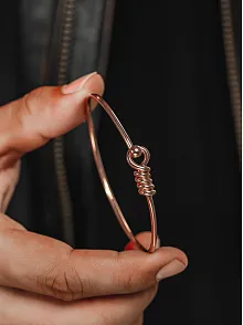 Erkek Gümüş Bileklik - El Yapımı Rose Kaplama (Kararmaz) Zahit Erkek Bileklik Kelepçe