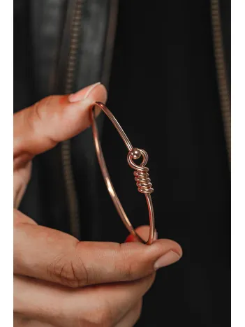 Erkek Gümüş Bileklik - El Yapımı Rose Kaplama (Kararmaz) Zahit Erkek Bileklik Kelepçe