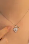 Kadın Gümüş Kolye - Zirkon Taşlı Kalp Kilit Model Gümüş Kadın Kolye Kadın Gümüş Kolye - Zirkon Taşlı Kalp Kilit Model Gümüş Kadın Kolye
