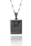 Allah Yazılı Camii Motifli Kitap Bayan Gümüş Kolye Zincir GKLGMSLLHER