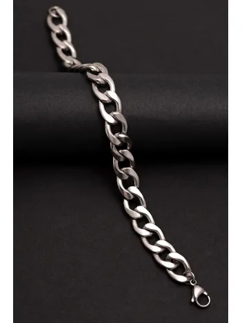 Erkek Bileklik - Gurmet Erkek Çelik Bileklik 11 Mm Kalın Model