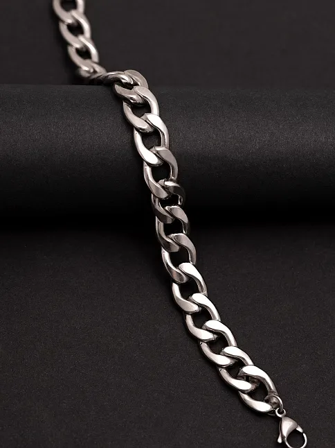 Erkek Bileklik - Gurmet Erkek Çelik Bileklik 11 Mm Kalın Model