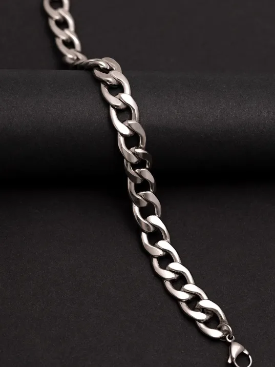 Erkek Bileklik - Gurmet Erkek Çelik Bileklik 11 Mm Kalın Model