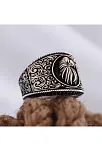 Kartal Motifli Yanı Işlemeli Özel Seri Erkek Gümüş Yüzük Kartal Motifli Yanı Işlemeli Özel Seri Erkek Gümüş Yüzük
