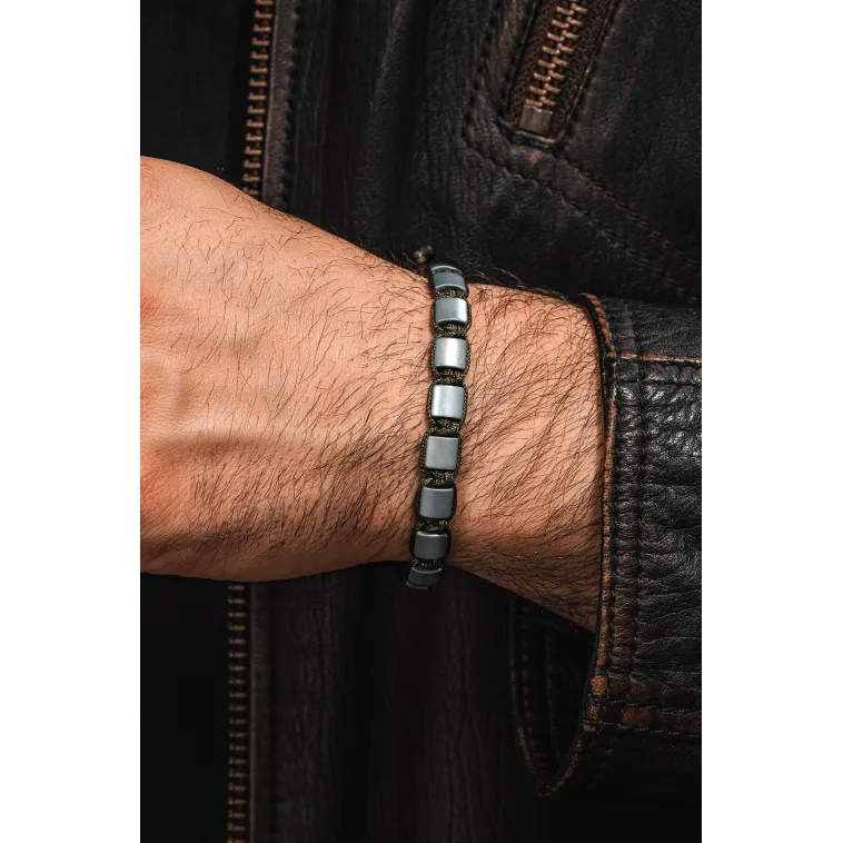 Erkek Kadın Doğal Taş Bileklik - Hematit Doğal Taşlı Sarı Makrome Model Unisex Bileklik Erkek Kadın Doğal Taş Bileklik - Hematit Doğal Taşlı Sarı Makrome Model Unisex Bileklik