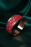 Kadın Bakır Bileklik - Kırmızı Tutkunun Rengi Kalın Model Bakır Kadın Bileklik