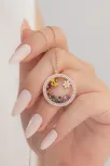 Kadın Gümüş Kolye - Arı Ve Papatya Figürlü Rose Renk Zirkon Taşlı Yuvarlak Model Gümüş Kolye Kadın Gümüş Kolye - Arı Ve Papatya Figürlü Rose Renk Zirkon Taşlı Yuvarlak Model Gümüş Kolye