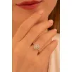Kadın Gümüş Yüzük - Ferahnaz Baget Taşlı Zirkon Süslemeli Kadın Yüzük Kadın Gümüş Yüzük - Ferahnaz Baget Taşlı Zirkon Süslemeli Kadın Yüzük