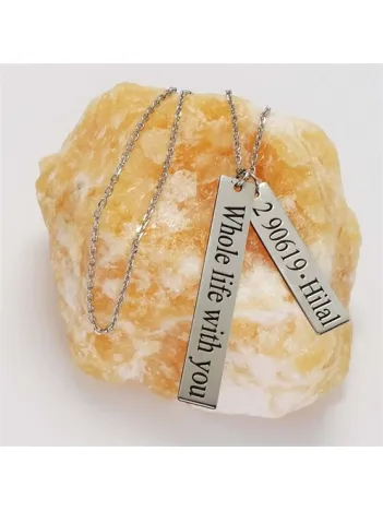 Kişiye Özel Erkek Bayan Gümüş Kolye Barlı Model Kişiye Özel Erkek Bayan Gümüş Kolye Barlı Model