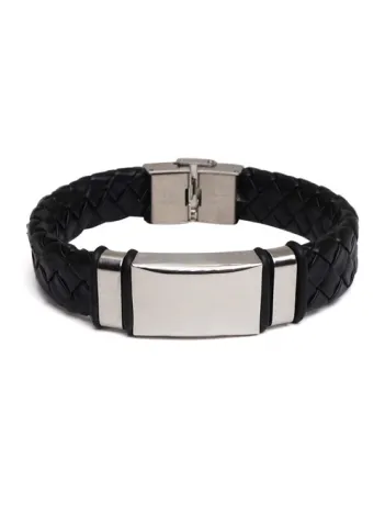 Örme Deri Erkek Bileklik Kalın Model Örme Deri Erkek Bileklik Kalın Model