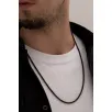 Yuvarlak Kral Model Siyah Çelik Erkek Kolye Zincir 3mm Orta Kalınlıkta Yuvarlak Kral Model Siyah Çelik Erkek Kolye Zincir 3mm Orta Kalınlıkta