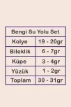 Bengi Bayan Zirkon Taşlı Gümüş Su Yolu Set - Kolye, Bileklik, Küpe, Yüzük