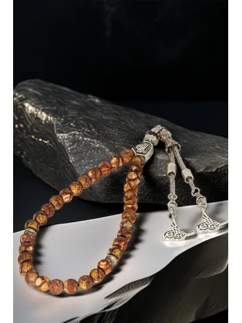 Erkek Doğal Taş Tespih - Doğal Kahverengi Tibet Akiği Taşlı Ortaboy Tesbih Erkek Doğal Taş Tespih - Doğal Kahverengi Tibet Akiği Taşlı Ortaboy Tesbih