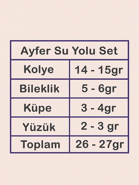 Kadın Gümüş Takı Seti - Ayfer Baget Taşlı Kare Model Kolye, Bileklik, Yüzük, Küpe Tam Set