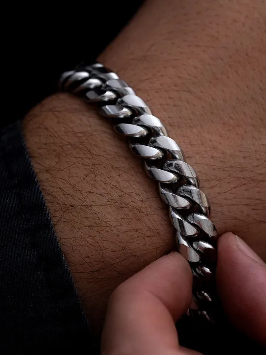 Erkek Bileklik - Gurmet Model Sık Örüm Erkek Çelik Bileklik