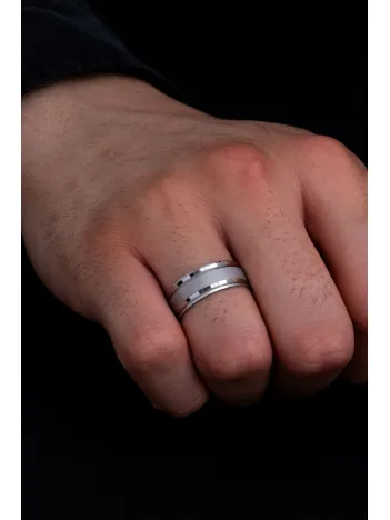 Ares Model Erkek Gümüş Tek Alyans Yüzük Nişan Söz Yüzüğü