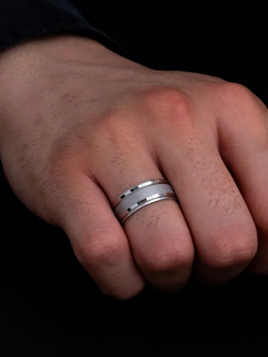 Ares Model Erkek Gümüş Tek Alyans Yüzük Nişan Söz Yüzüğü