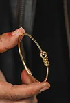 Erkek Gümüş Bileklik - El Yapımı Altın Kaplama (Kararmaz) Zahit Erkek Bileklik Kelepçe