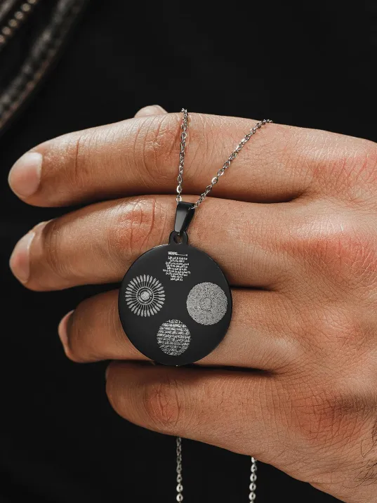 12 Dualı Çift Taraflı Koruyucu Zırh Kolyesi Celcelütiye , Nazar Duası , Rufai Gülü