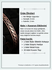 Kadın Bakır Bileklik - Sinem Model Kadın Bakır Kelepçe Bileklik Bilezik