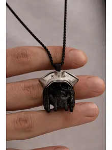 Jack Sparrow - Erkek Kolye - Jack Sparrow Figürlü Erkek Çelik Kolye