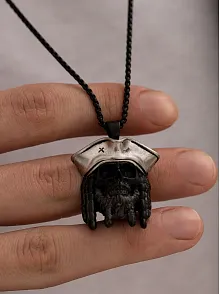 Jack Sparrow - Erkek Kolye - Jack Sparrow Figürlü Erkek Çelik Kolye