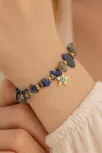 Doğal Taşlı Kadın Bileklik - Doğal Lapis Taşlı Kadın Çelik Kadın Bileklik Yıldız Ve Nazarlık Doğal Taşlı Kadın Bileklik - Doğal Lapis Taşlı Kadın Çelik Kadın Bileklik Yıldız Ve Nazarlık