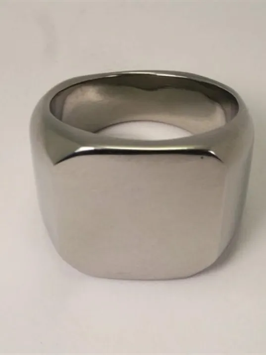 Yazı Yazılabilen Paslanmaz Çelik Erkek Yüzük