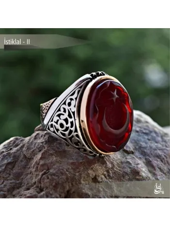 İslam Usta Tasarımı İstiklal Model 1 Gümüş Erkek Yüzük