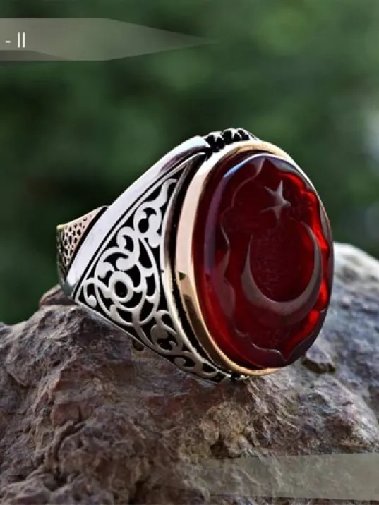 İslam Usta Tasarımı İstiklal Model 1 Gümüş Erkek Yüzük