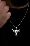 Erkek Gümüş Kolye - Chicago Bulls - Boğa Kafası Figürlü Erkek Kolye Erkek Gümüş Kolye - Chicago Bulls - Boğa Kafası Figürlü Erkek Kolye