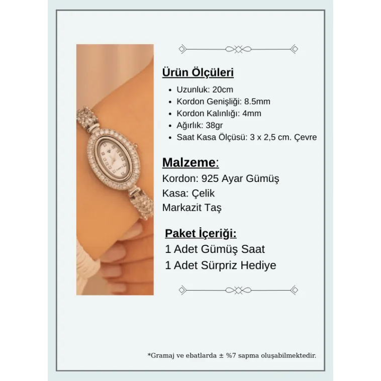 Kadın Gümüş Saat - Gelin Saati - Zirkon Taşlı Yaprak Desen Kordon 925 Ayar Gümüş Kadın Saat Kadın Gümüş Saat - Gelin Saati - Zirkon Taşlı Yaprak Desen Kordon 925 Ayar Gümüş Kadın Saat