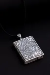 Erkek Gümüş Kolye - Büyük Boy Gümüş Allah Ve Muhammed Yazılı Kitap Model Muska Haznesi Cevşen Erkek Gümüş Kolye - Büyük Boy Gümüş Allah Ve Muhammed Yazılı Kitap Model Muska Haznesi Cevşen