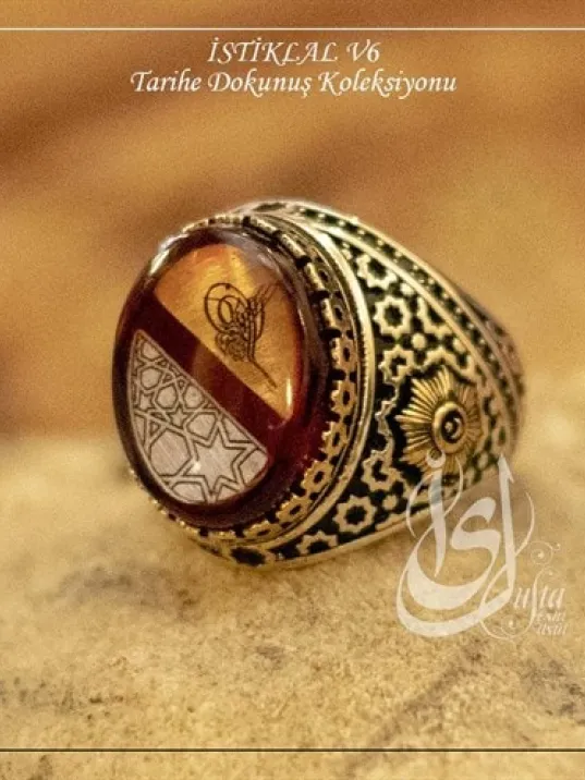 İslam Usta Tasarımı İstiklal Model 6 Gümüş Erkek Yüzük