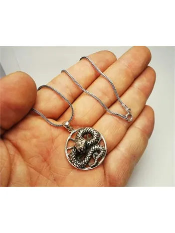 Kobra Yılan Gümüş Erkek Kolye Zincir Kobra Yılan Gümüş Erkek Kolye Zincir