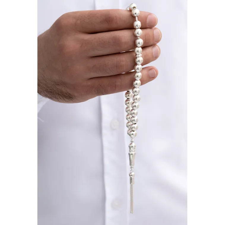 Gümüş Tespih Düz Küre Orta Boy 21gr Gümüş Tespih Düz Küre Orta Boy 21gr