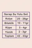 Kadın Gümüş Takı Seti - Serap Yuvarlak Model Zirkon Taşlı Kolye, Bileklik, Yüzük, Küpe Tam Set