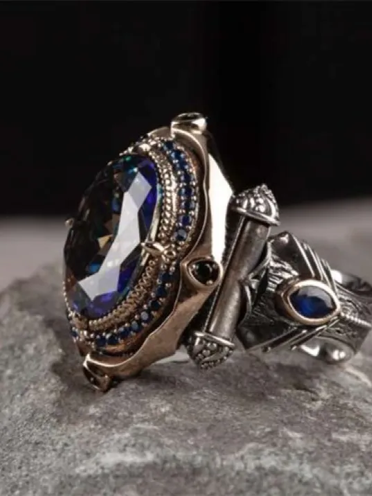 İslam Usta Tasarımı Afra Gümüş Erkek Yüzük