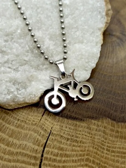 OttoMan Bisiklet Model Çelik Erkek Kolye Zincir CKLGMSBSKLT