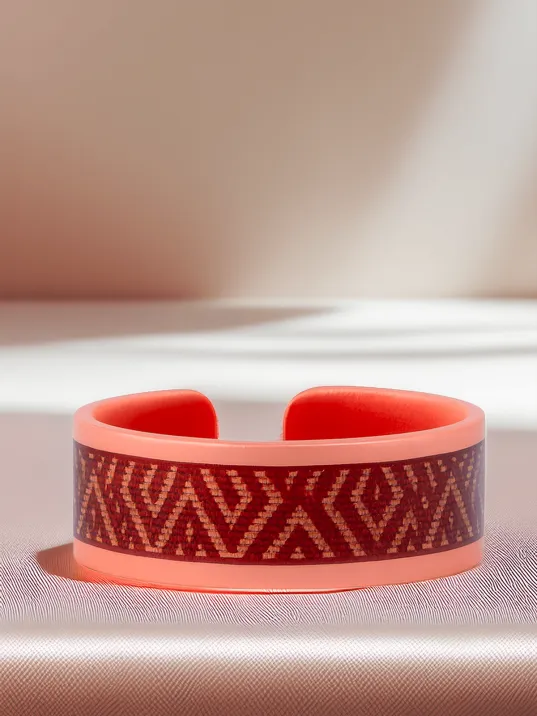 Kadın Bakır Bileklik Yüzük Set - Stella Model Özel Baskı Metal Kutu Ve Kuvars Taşı