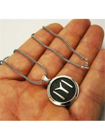 Ertuğrul Kayı Boyu Iyı Erkek Gümüş Kolye Zincir