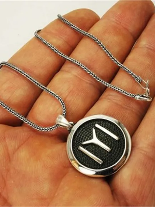 Ertuğrul Kayı Boyu Iyı Erkek Gümüş Kolye Zincir Ertuğrul Kayı Boyu Iyı Erkek Gümüş Kolye Zincir