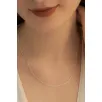 Kadın Gümüş Kolye - 1.5 mm Love Model Gümüş Kolye