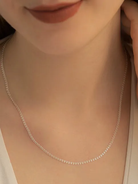 Kadın Gümüş Kolye - 1.5 mm Love Model Gümüş Kolye