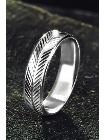 Erkek Gümüş Alyans - Çizgi Desenli 925 Ayar Erkek Yüzük Erkek Gümüş Alyans - Çizgi Desenli 925 Ayar Erkek Yüzük