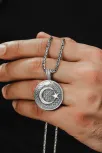 Erkek Gümüş Kolye - Hilal Ay Yıldız Kabartmalı Kral Zincirli Erkek Kolye Erkek Gümüş Kolye - Hilal Ay Yıldız Kabartmalı Kral Zincirli Erkek Kolye