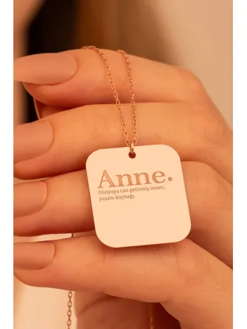 Annelere Özel Bayan Gümüş Kolye Zincir